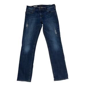 Kut From The Kloth Catherine Mid Rise Boyfriend Denim Jeans Womens 6 Dark Wash